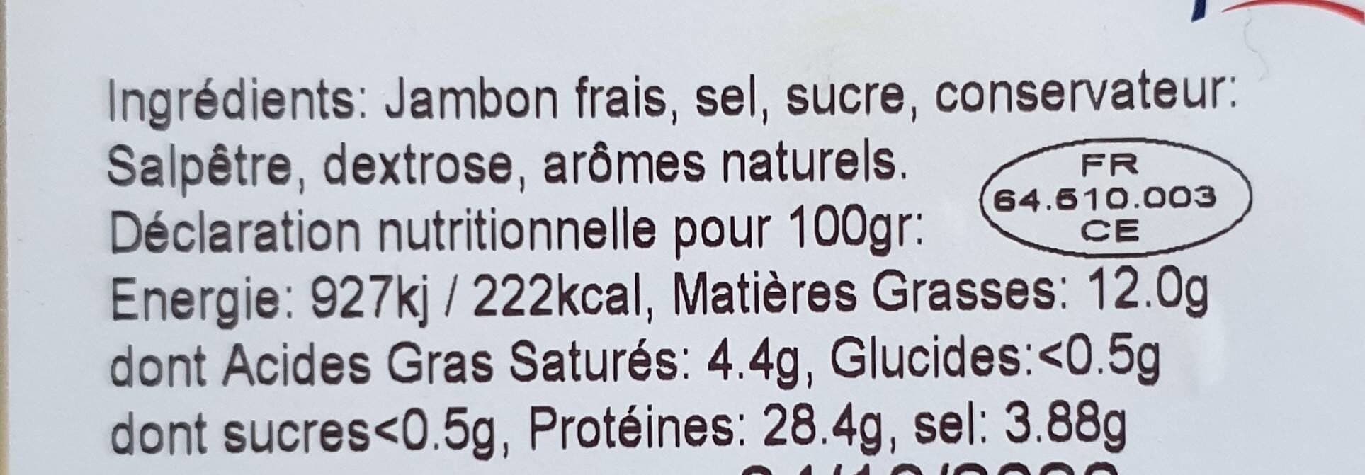 Michel Dupuy Jambon de Bayonne IGP Michel Dupuy packshot