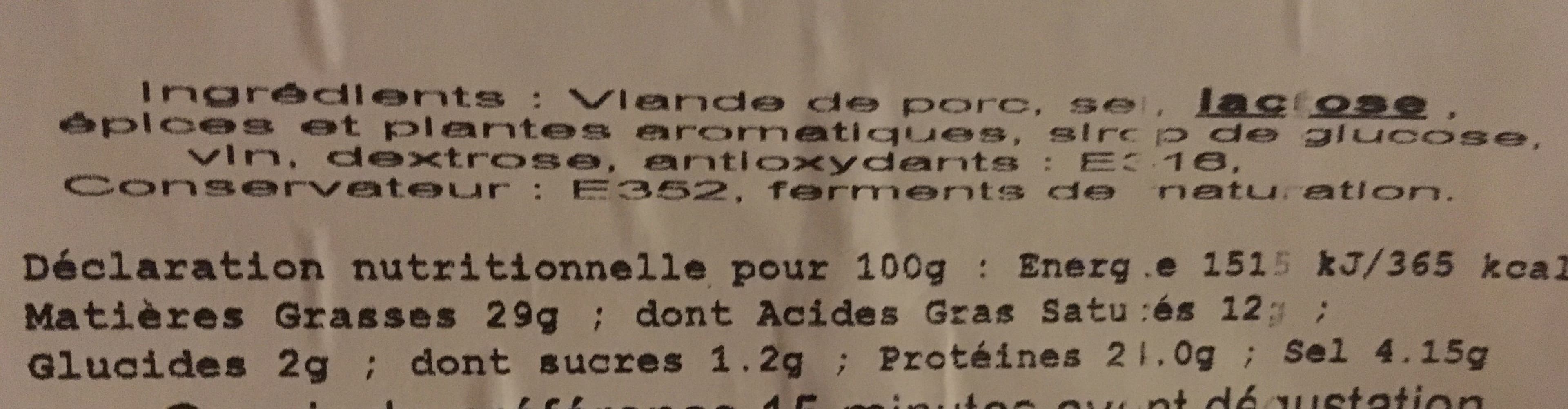Michel Dupuy Chiffonade de saucisson sec packshot