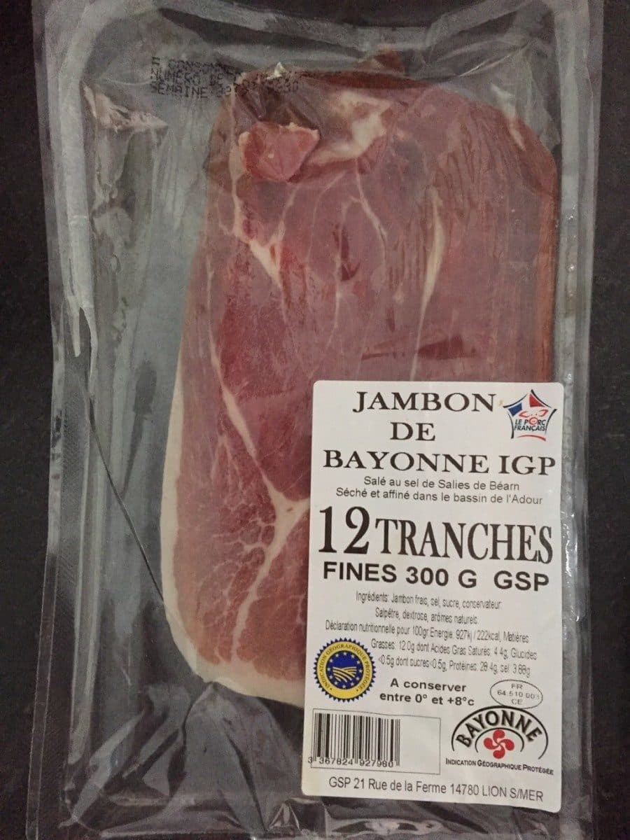 Open Food Facts Jambon de Bayonne IGP packshot