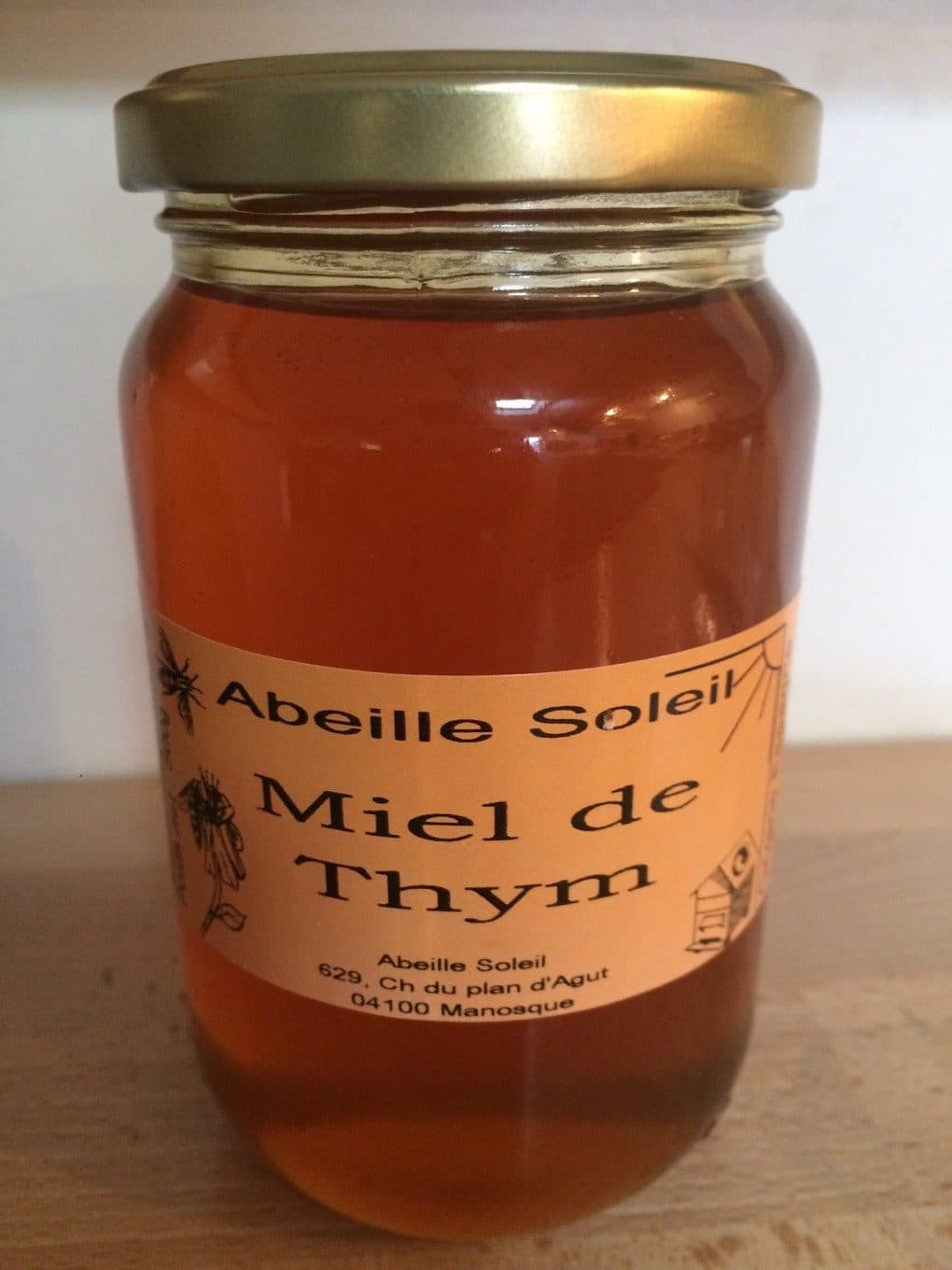 Abeille Soleil Miel de thym packshot