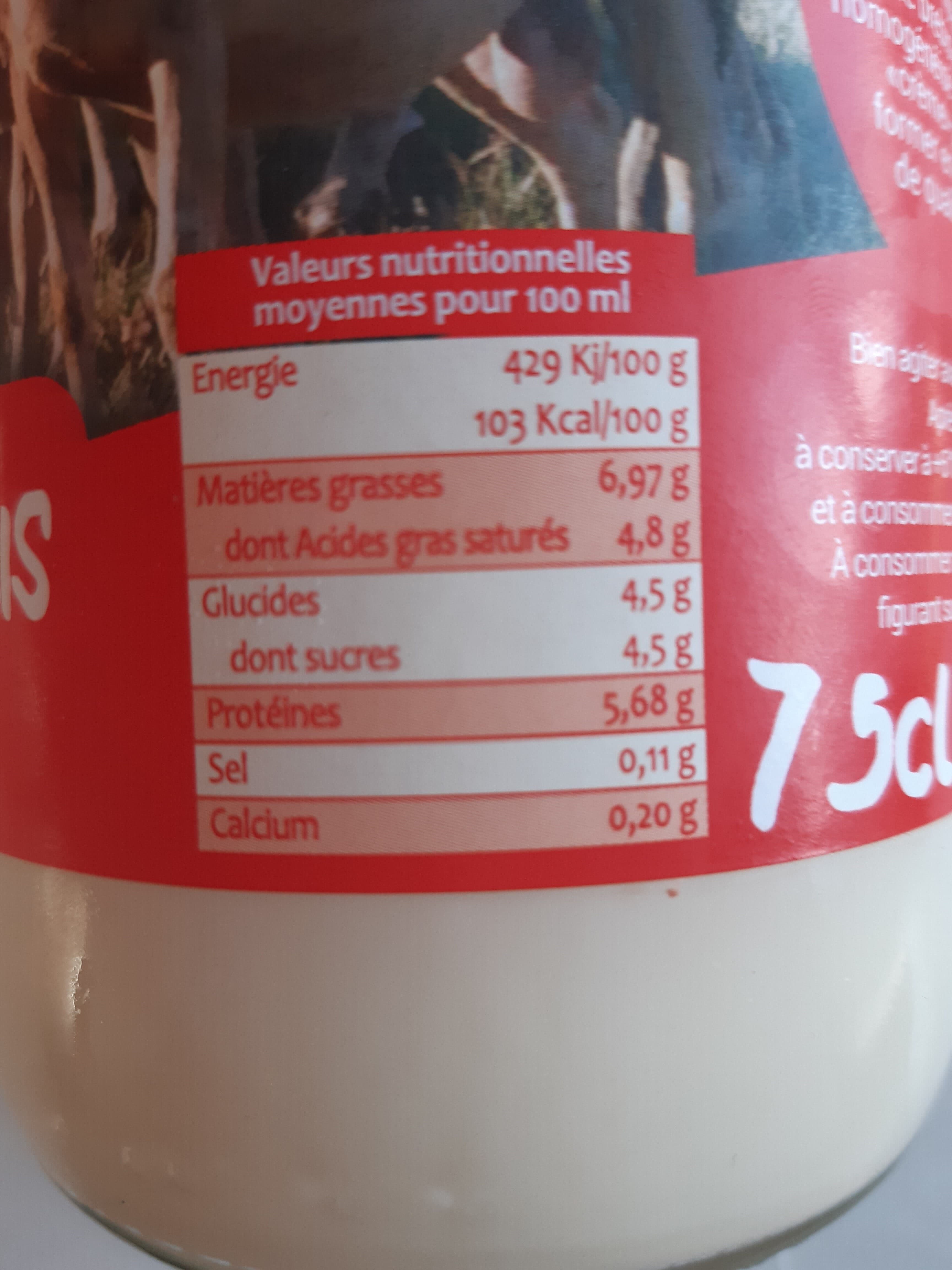 Val d'Ormèze Lait de brebis entier packshot