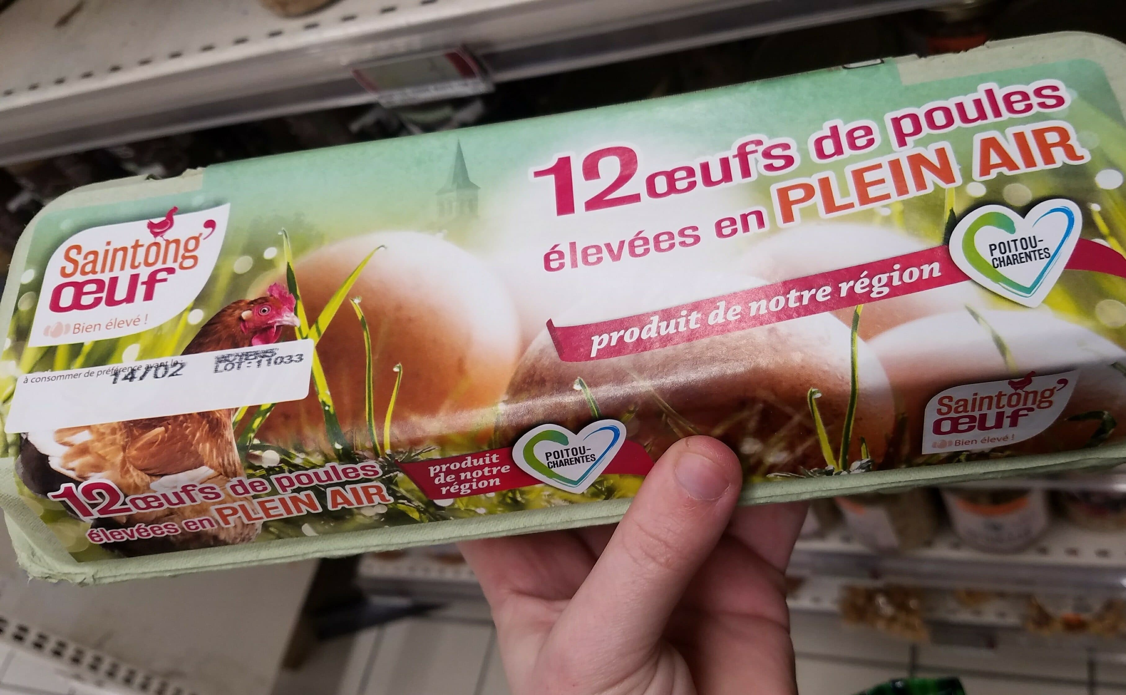 Saintong'oeuf Oeufs de poikes élevées en plein air packshot