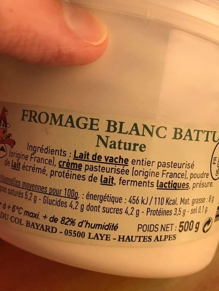 Open Food Facts Fromage blanc battu packshot