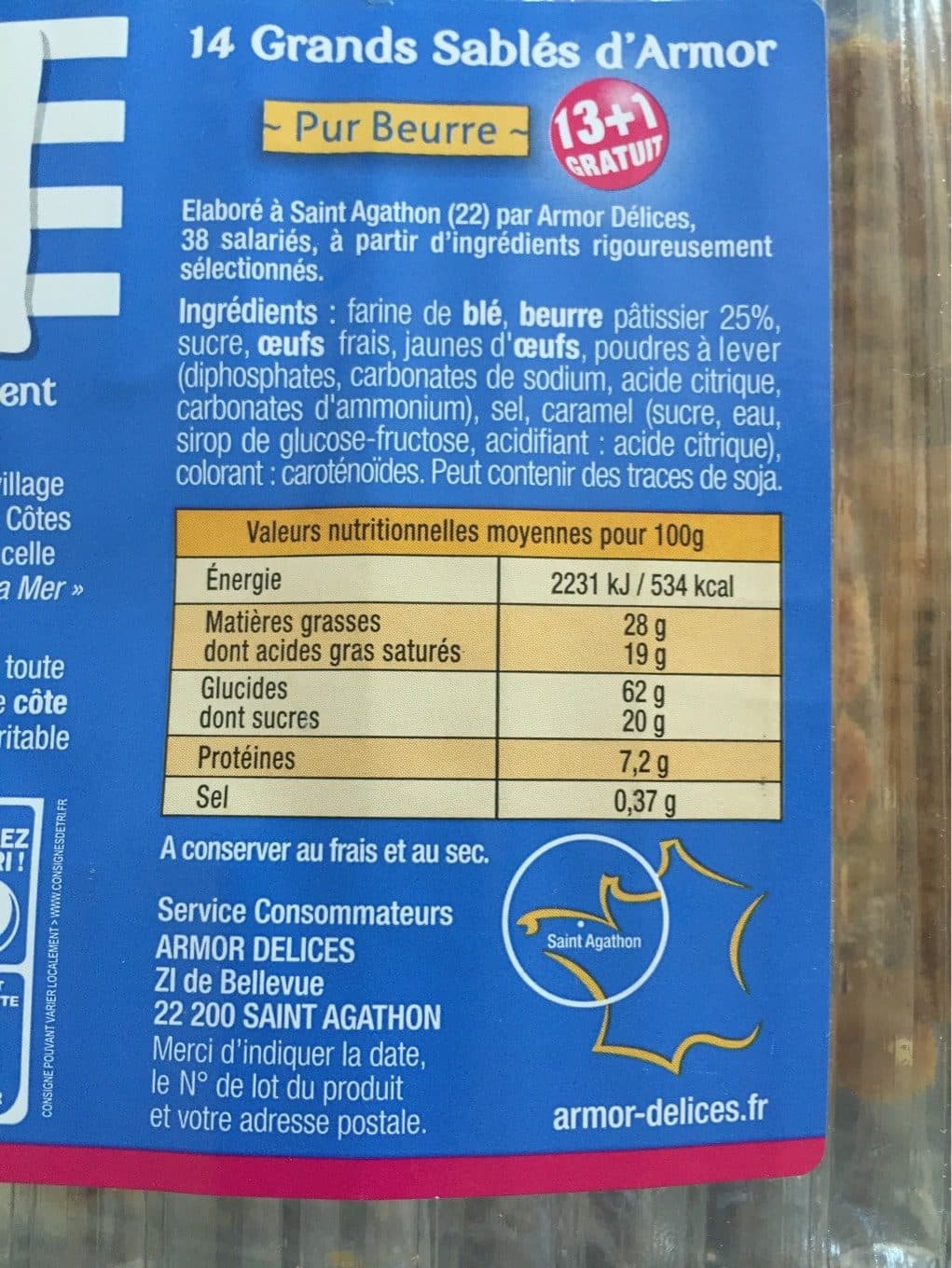Armor Délices Le Grand Sablé d'Armor packshot