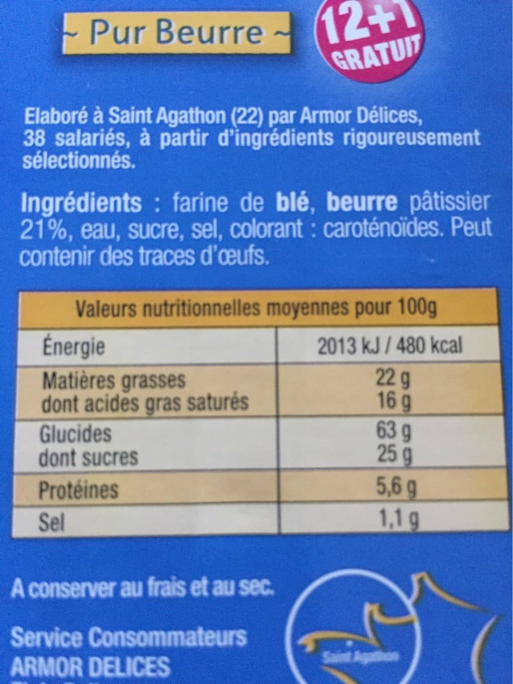 Armor delices Blister De 12 Palmiers Mam Roz packshot