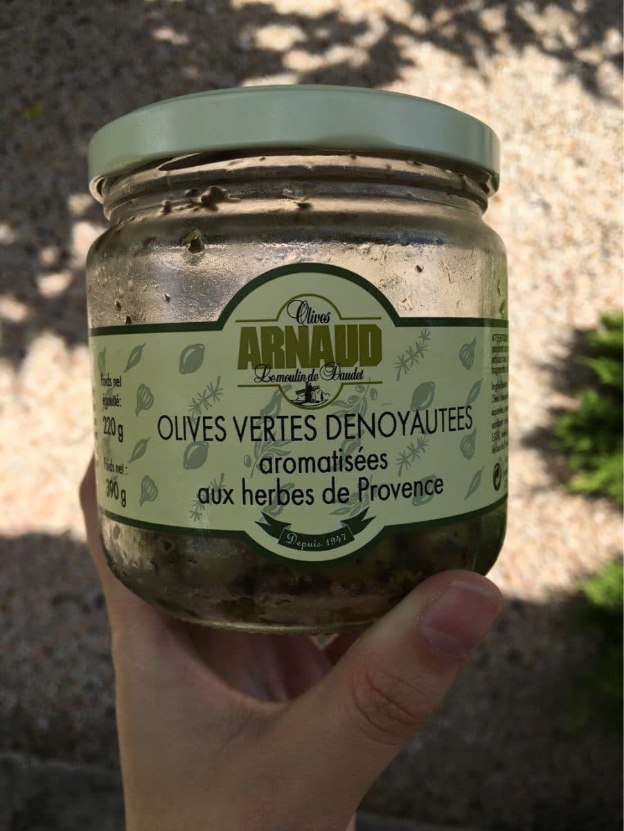 Arnaud Olives vertes denoyautees aromatisees aux herbes de provence packshot