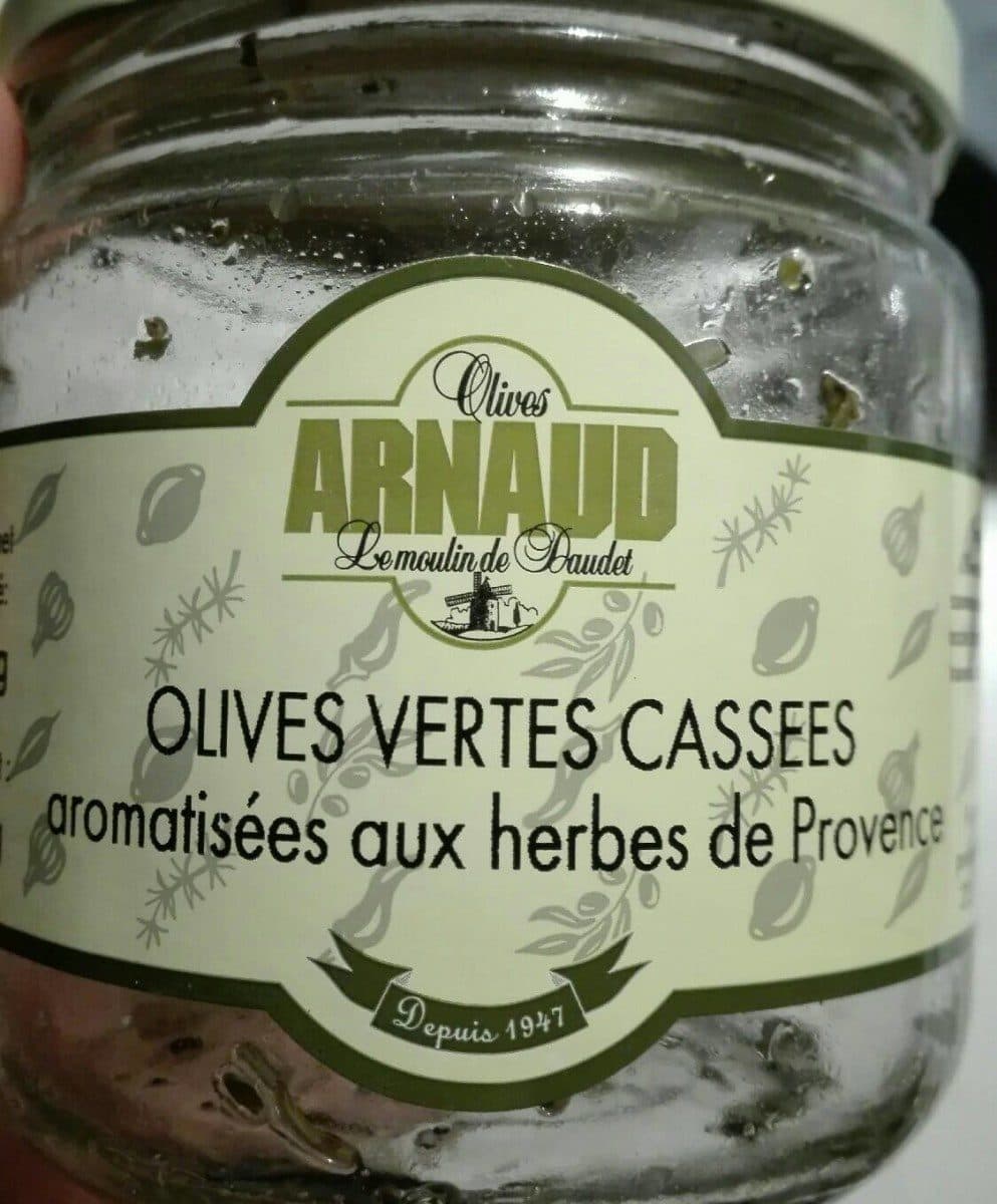 Open Food Facts Olives vertes cassées aromatisées herbes de provence packshot