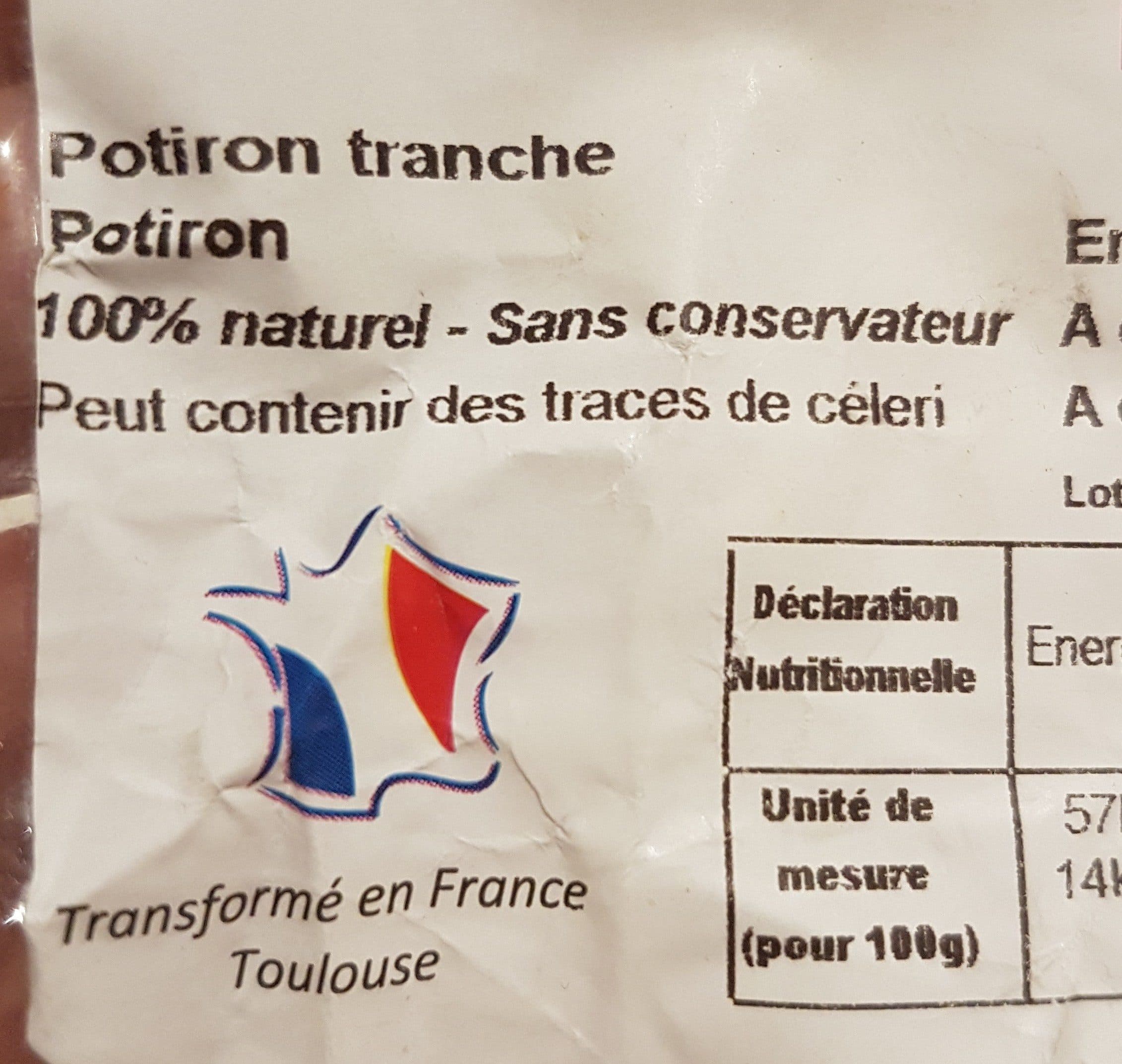 Fraich'papilles Potiron en tranche packshot