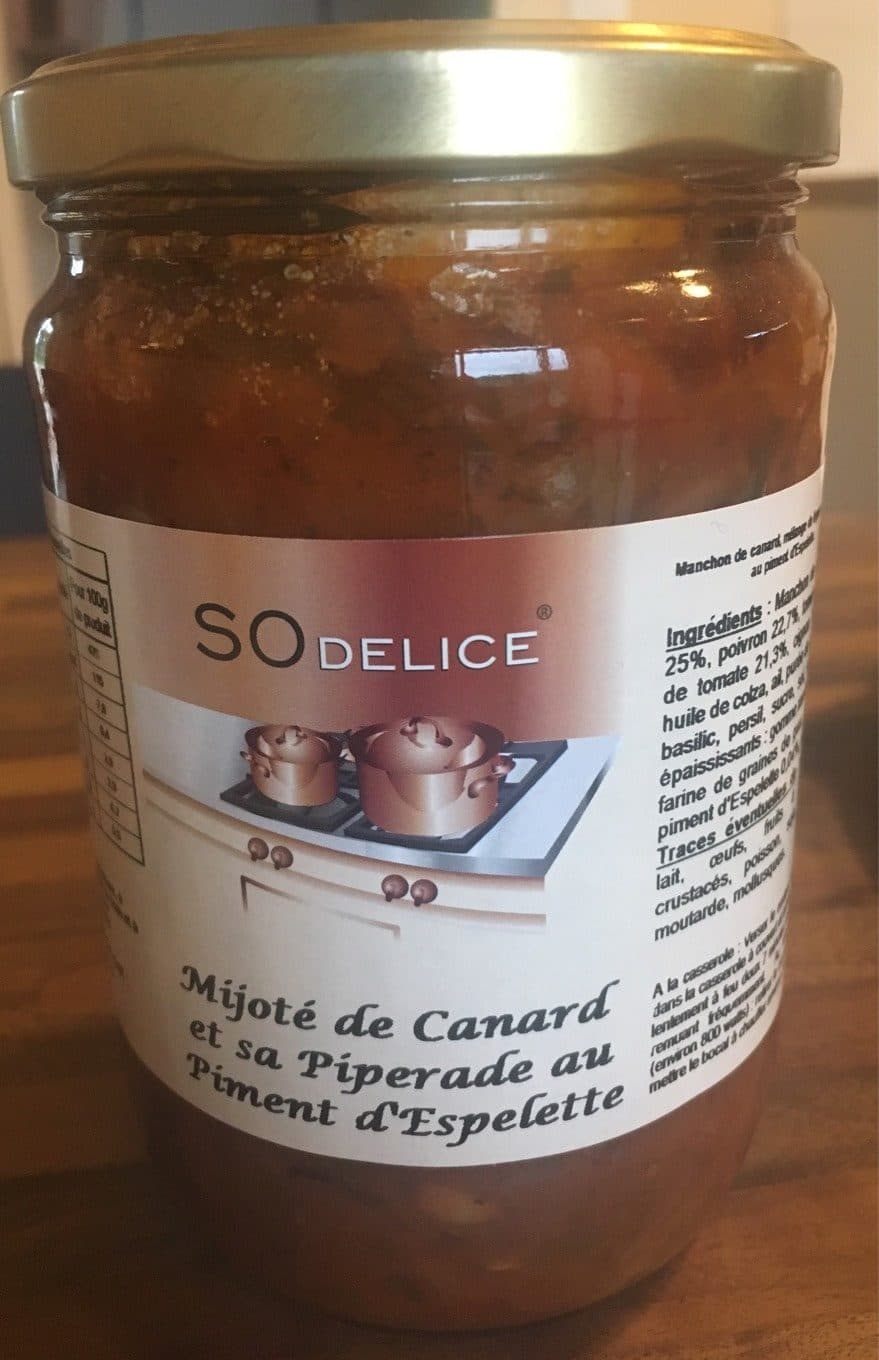 So Delice Mijoté de canard packshot