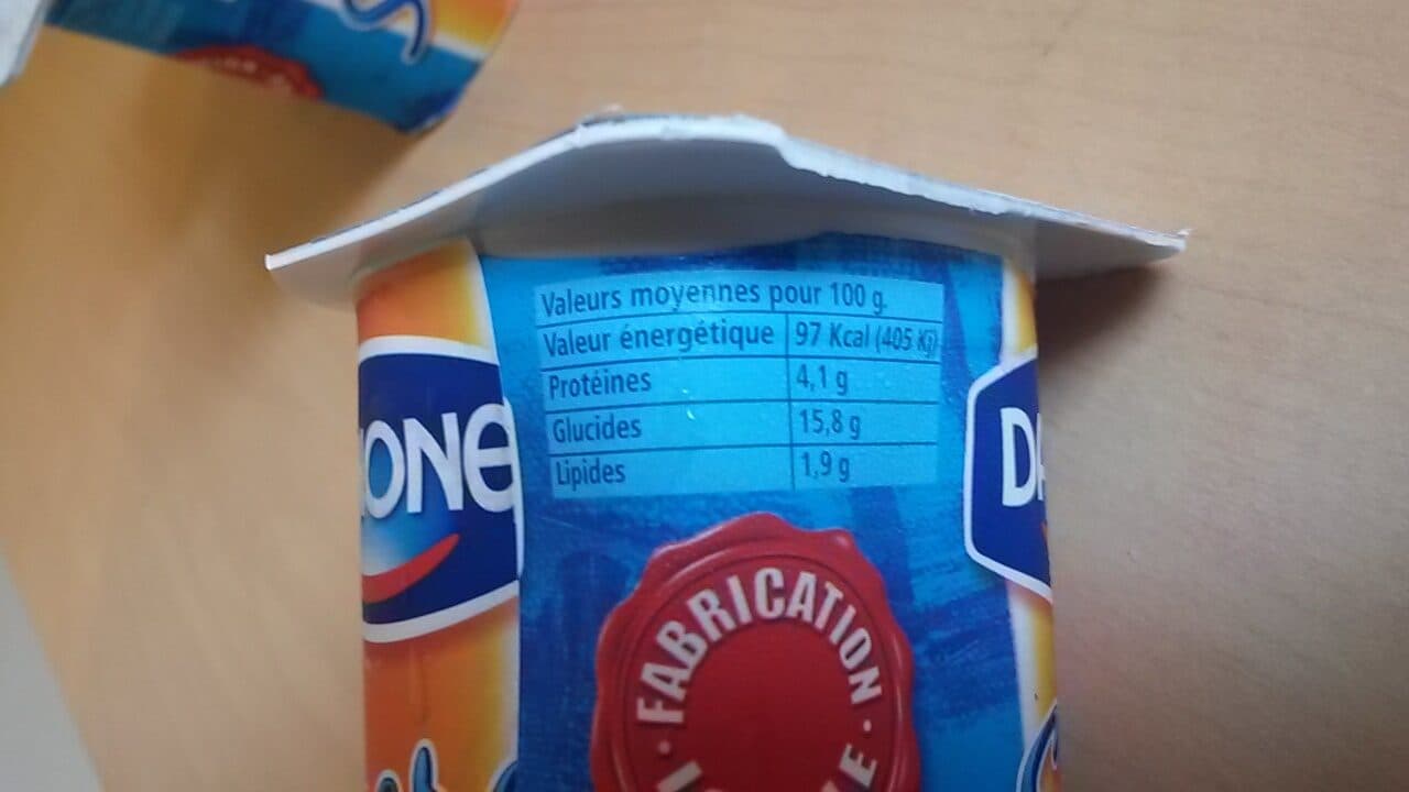 Danone Sucré packshot