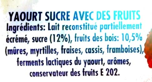 Danone Danone et Fruits - Fruits des bois, fruits rouges packshot