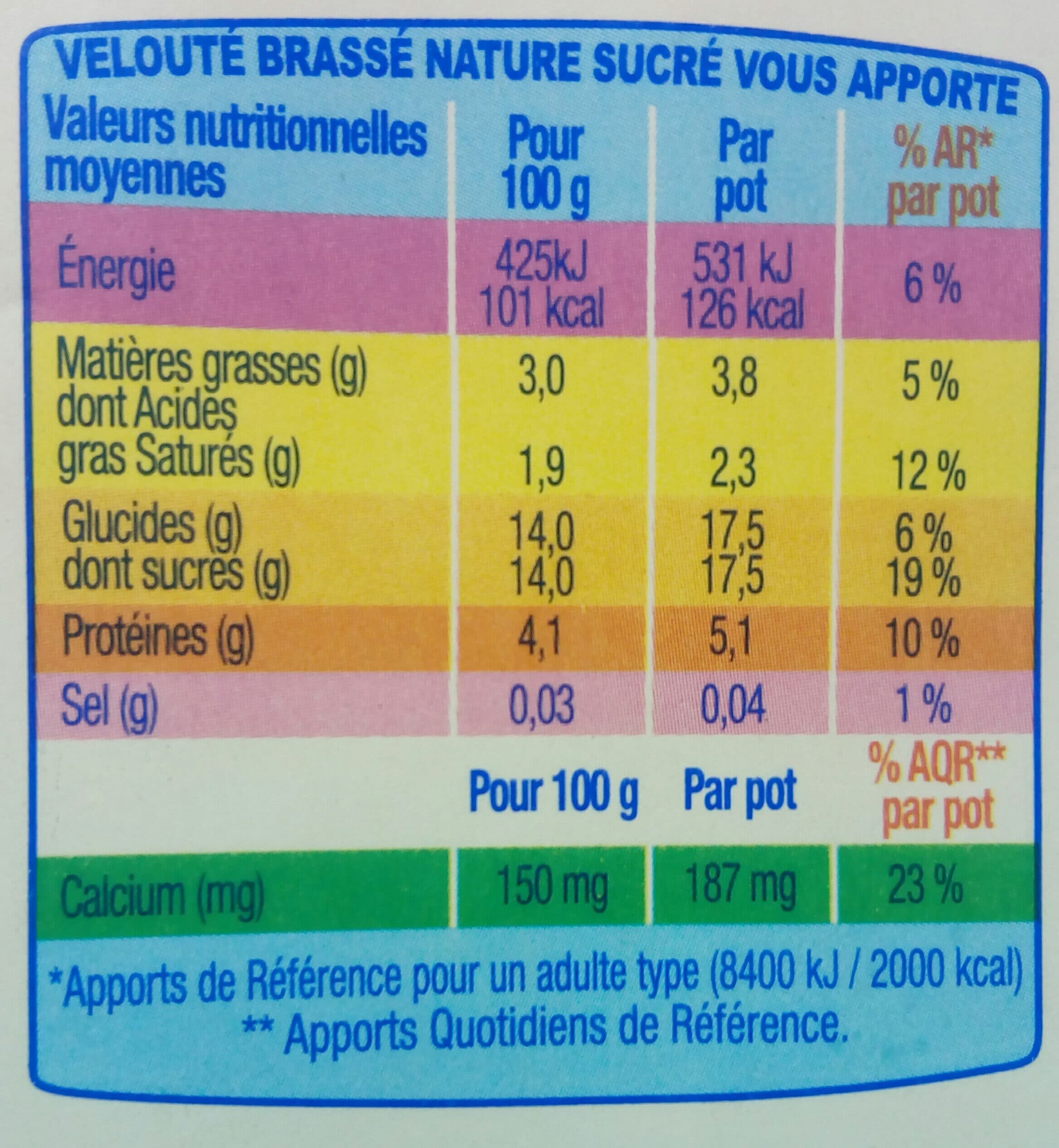 Danone Velouté Natute Sucré packshot