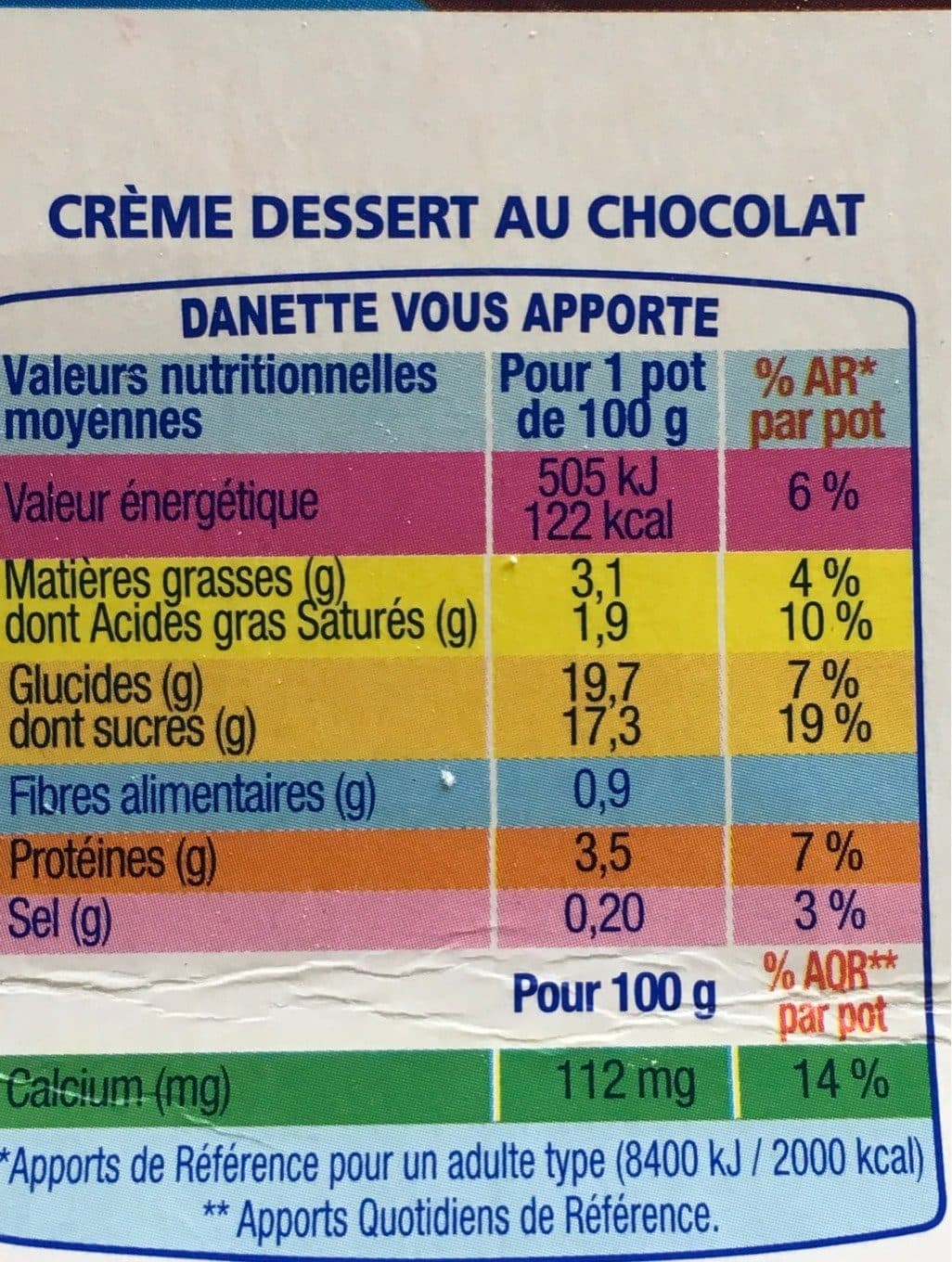 Danone Danette Chocolat packshot
