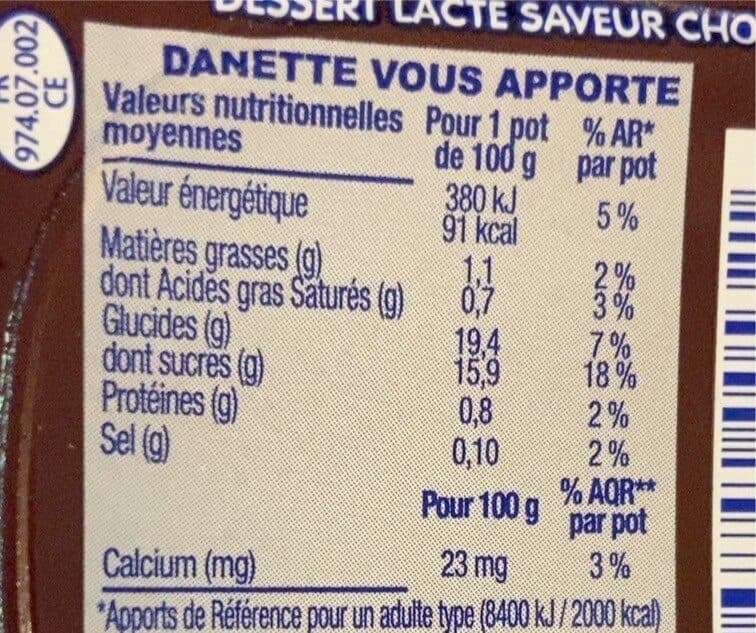 Danette Danette flan chocolat packshot