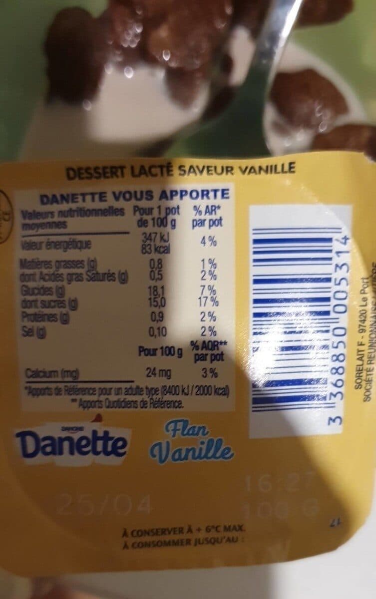 Danette Danette flan vanille packshot