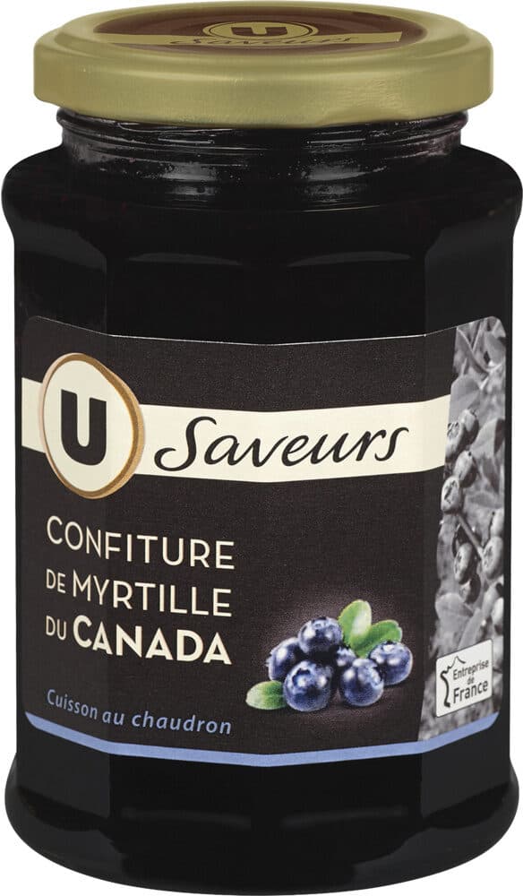 U Confiture de myrtille du Canada pot de 315g packshot