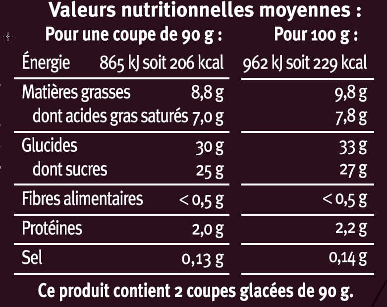 U Coupes glacées verre Tiramisu - 2 x 90g packshot