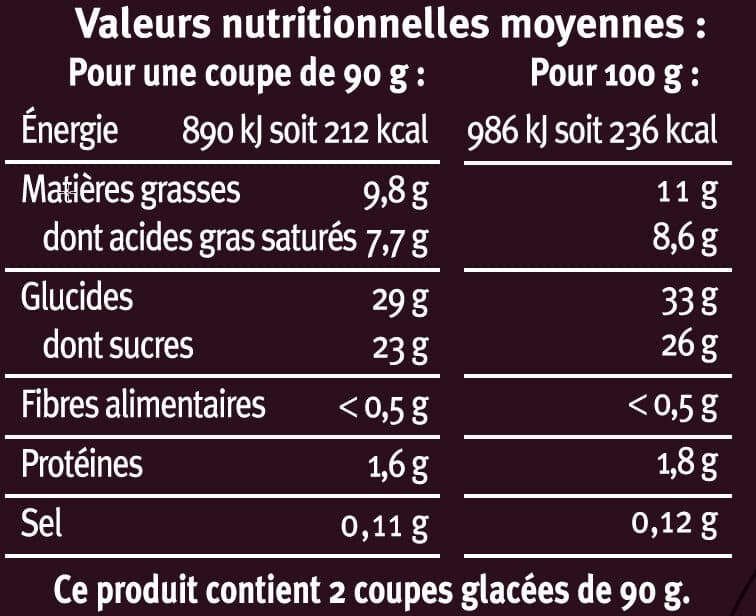 U Coupes glacées verre façon zabaione - 2 x 90g packshot