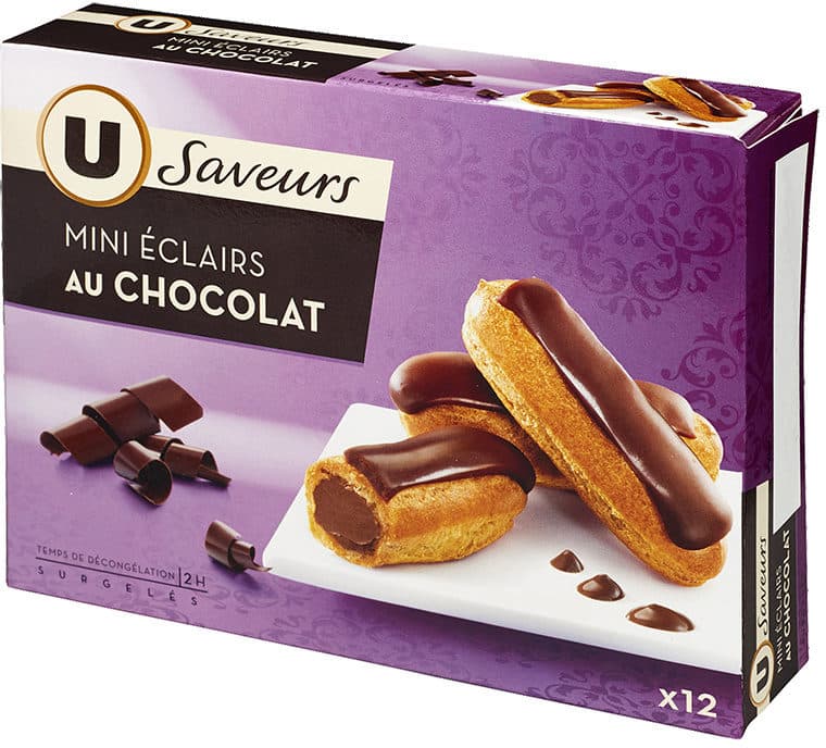 U Mini éclairs au chocolat packshot