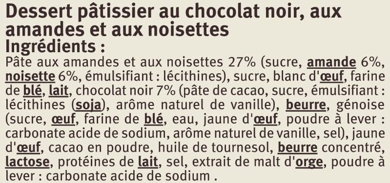 U Croustillant au chocolat noir et coeur amandes noisettes, 2x80g packshot