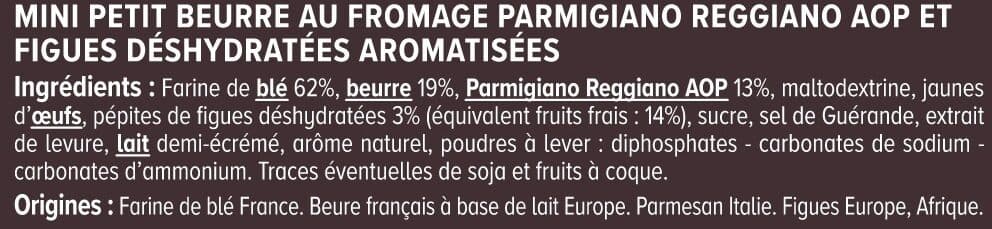 U Biscuits apéritifs Mini petit beurre parmesan figue 65g packshot