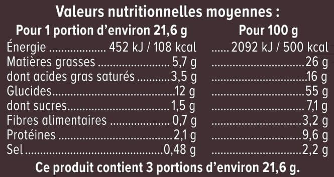 U Biscuits apéritifs Mini petit beurre chèvre miel pavot 65g packshot