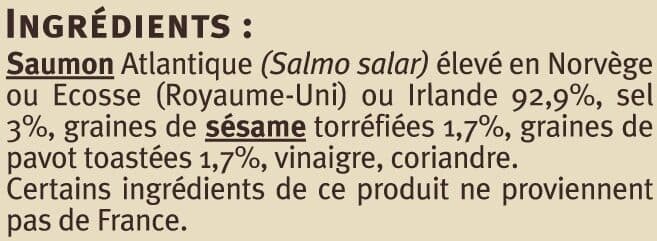 U Emincés de saumon fumé sésame pavot packshot