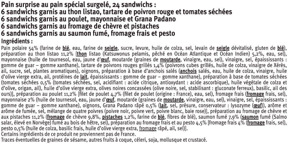 U Pain surprise au pain polaire Saveurs packshot