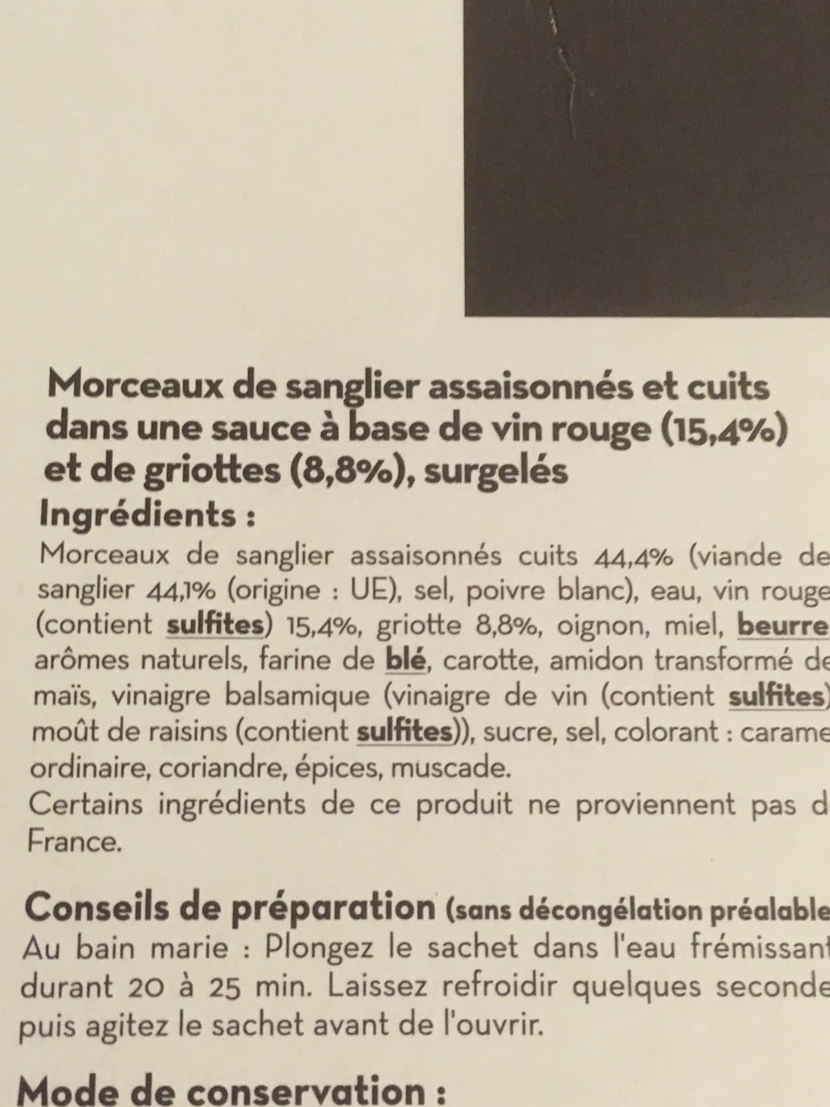 U Civet de sanglier packshot