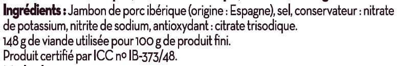U Jambon de cebo Ibérique 24 mois , 80g packshot