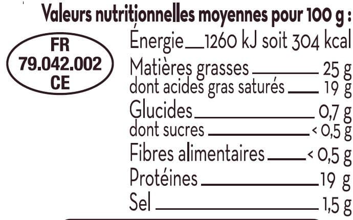 U Mothais affiné au lait de chèvre pasteurisé sur feuille de châtaignier25% de MG, 180g packshot