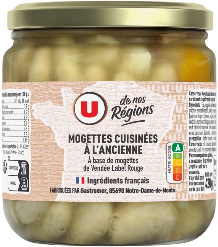 U Mogettes cuisinées à l'ancienne - Bocal 260g packshot