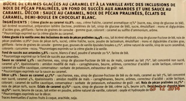 U Bûche glacée, caramel vanille pécan packshot
