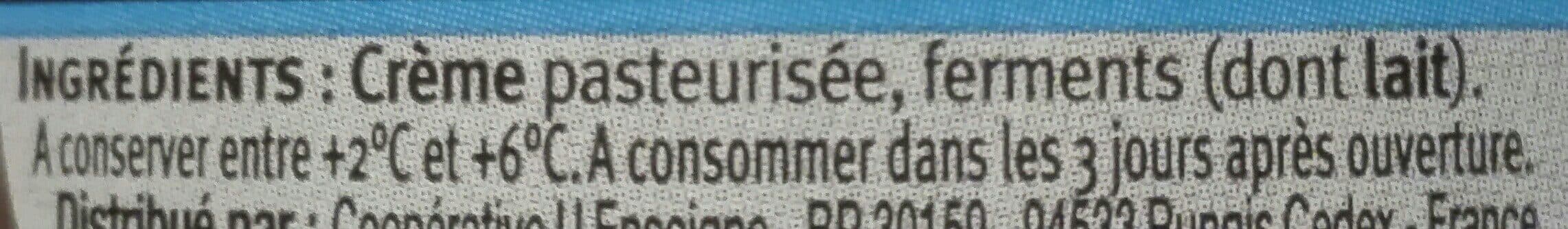 Saveurs U Crème fraîche d'isigny packshot