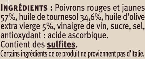 U Poivrons grillés rouges et jaunes à l'huile packshot