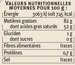 U Beurre doux de baratte AOP de Charente Poitou 82%mg packshot