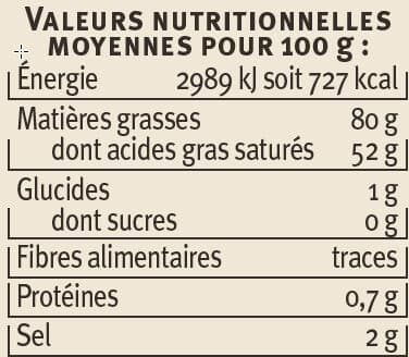 U Beurre de baratte AOP de Charente Poitou au sel de Guérande 80% de MG packshot