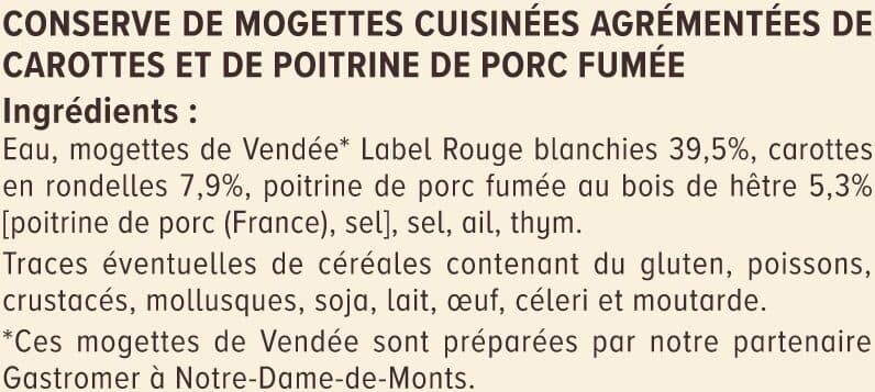 U Mogettes cuisinés à l'ancienne - Bocal 530g packshot