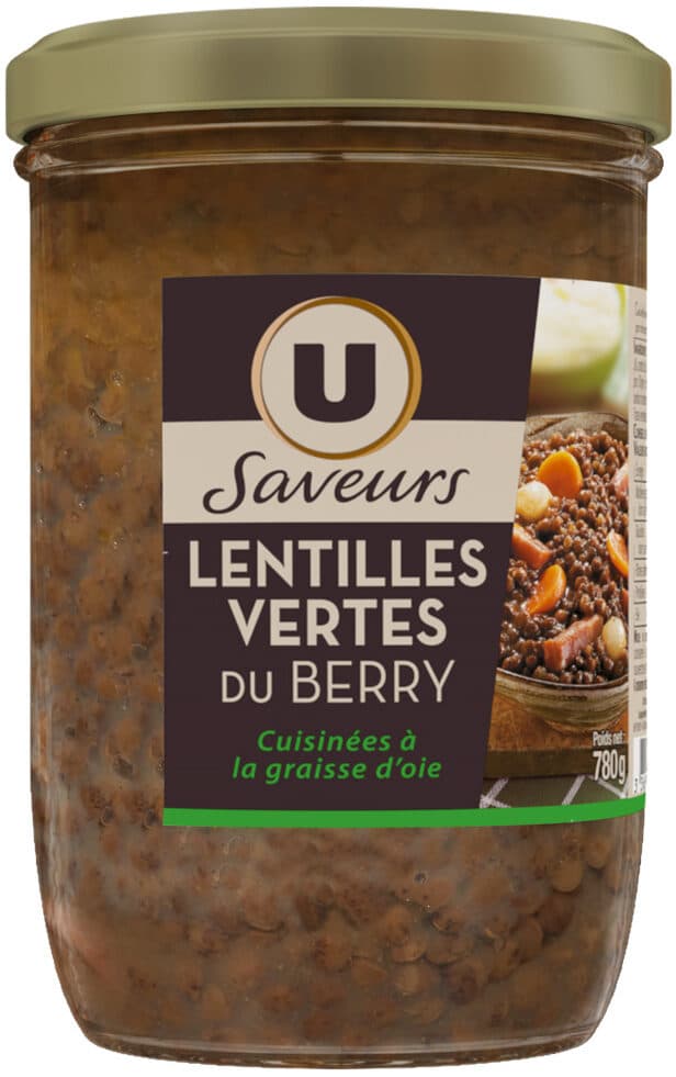U Lentilles vertes Berry cuisinées graisse d'oie packshot