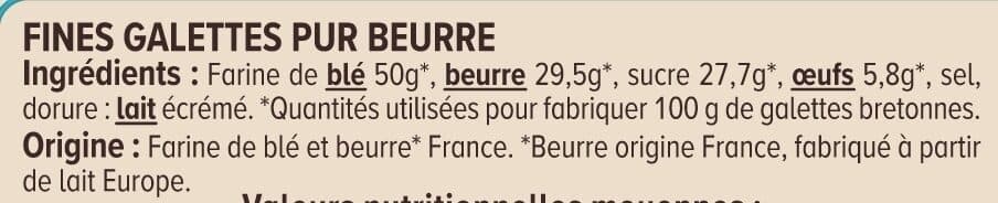 U Fines Galettes Bretonnes 100g packshot