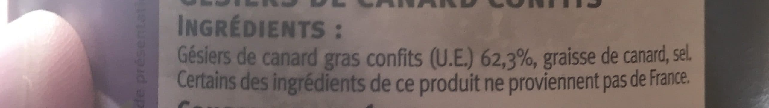 U Gésiers De Canard Confits U Les Saveurs, packshot