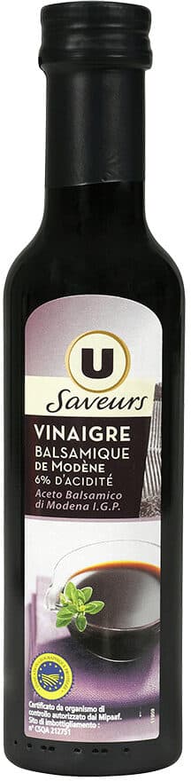 U Vinaigre balsamique 25cl packshot