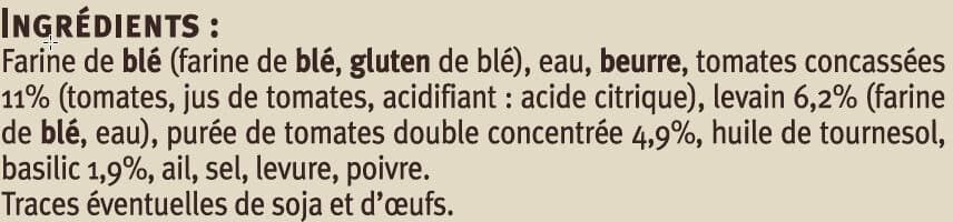 U Préfou, pain apéritif tranché tomate et basilic , 300g packshot