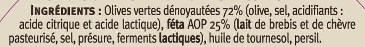 U Olives vertes et cubes de feta 150g packshot