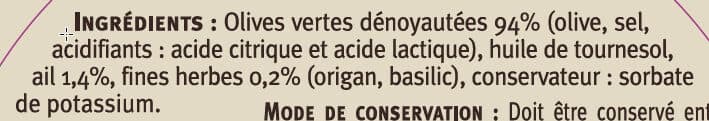 U Olives vertes à l'ail 150g packshot