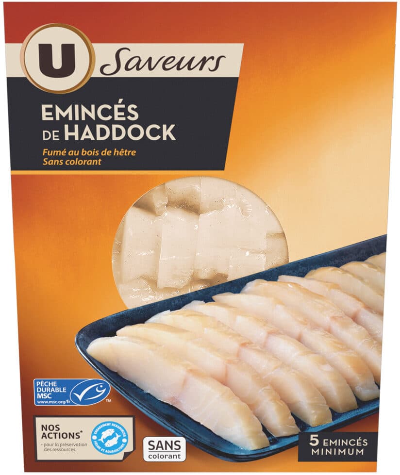 U Emincés de haddock fumés Saveurs packshot