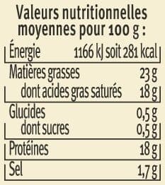 U Selles sur Cher AOP au lait cru 23%MG, 150g packshot