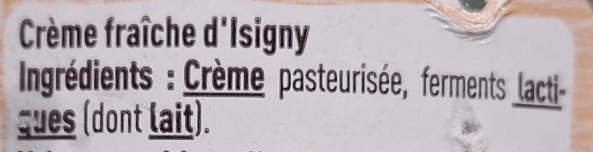 U Crème fraîche d'Isigny épaisse AOP 40%MG - 40cl packshot