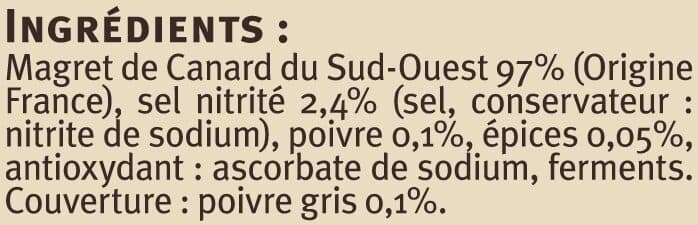 U Magret de canard France séché au poivre - 90g packshot