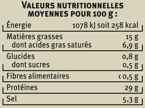 U Jambon de Bayonne 12 mois - x4 tranches, 100g packshot